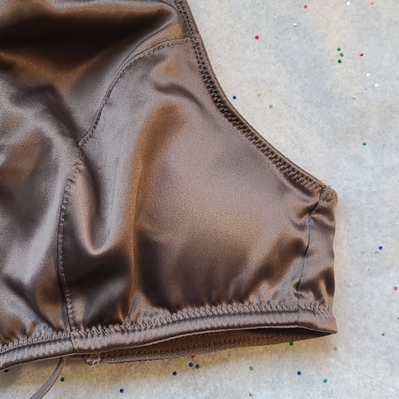 🥳LAST ONE (XS)🥳BUY 1 GET 1 FREE VICTORIA SECRET BROWN SATIN BRA - Picture 4 of 9